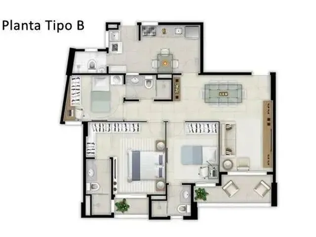 Imagem 14: Renata Condomínio Parque - Mobiliado - 98M2 - 2 Suítes + Sala Ampliada - Lazer
