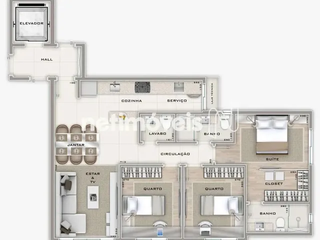 Imagem: Venda Apartamento 3 Quartos Serra Belo Horizonte