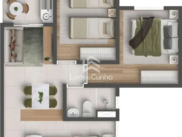 Imagem 4: Apartamento com 2 Quartos R$ 220.000,00 no Belvedere - Poços de Caldas/Mg