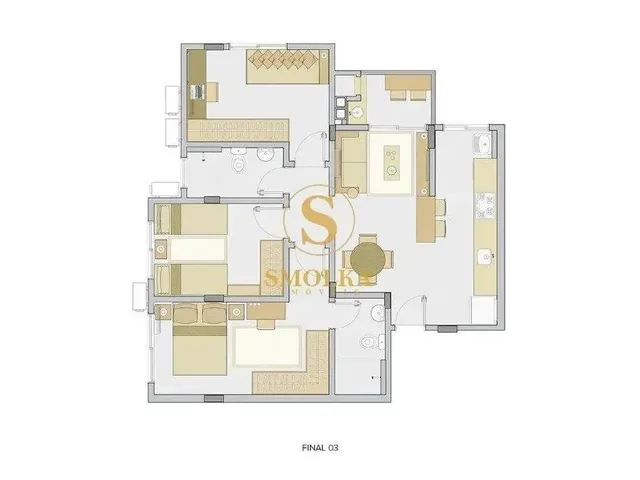 Imagem 11: Apartamento em Construção na Nova Palhoça, 3 Dormitórios, 1 Vaga, 2 Banheiros