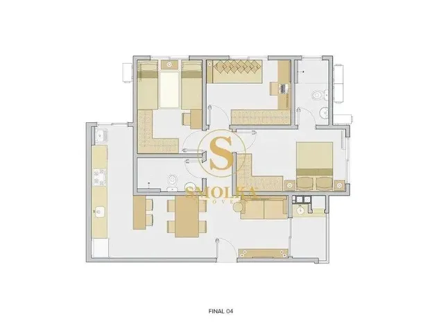 Imagem 6: Apartamento em Construção na Nova Palhoça, 3 Dormitórios, 1 Vaga, 2 Banheiros