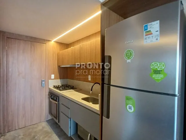 Imagem: O apartamento possui 1 Dormitório, 1 Banheiro, 1 Vaga na