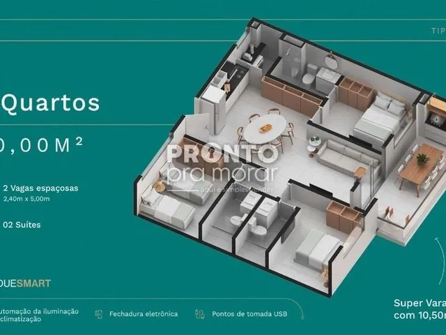 Imagem: Apartamento com 3 quartos em Carneiros