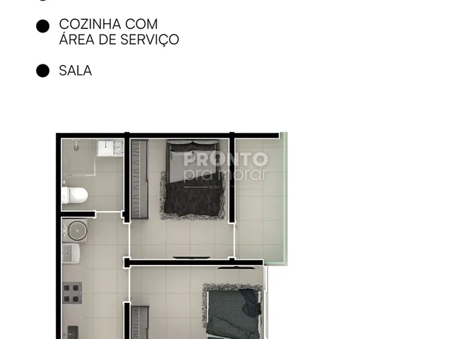 Imagem: Apartamento com 2 quartos em Porto de Galinhas