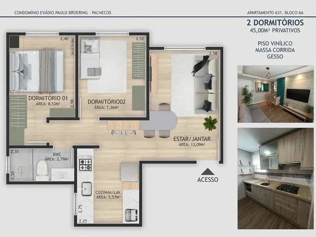 Imagem 6: Apartamento 2 Quartos - Pachecos - Mrt