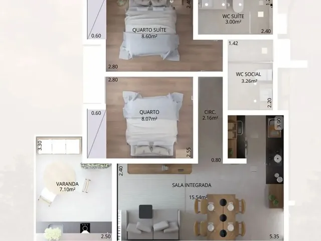 Imagem 9: Apartamento 2 Quartos - São Pedro