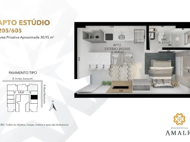 Imagem 14: Studio com 1 Dormitório À Venda, 30 M² por R$ 600.000,00 - Centro - Florianópolis/Sc