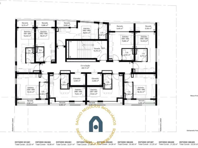 Imagem 2: Studio à venda em Curitiba, Água Verde, com 1 quarto, 20,60m²