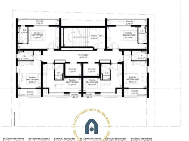 Imagem 3: Studio à venda em Curitiba, Água Verde, com 1 quarto, 20,60m²