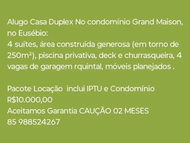 Imagem 11: Alugo Casa Duplex 250M2 Maison Residence