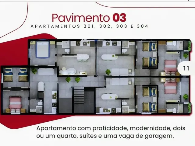 Imagem 13: Apartamento 2 Quartos para Venda em João Pessoa, Bessa, 2 Dormitórios, 1 Suíte, 2