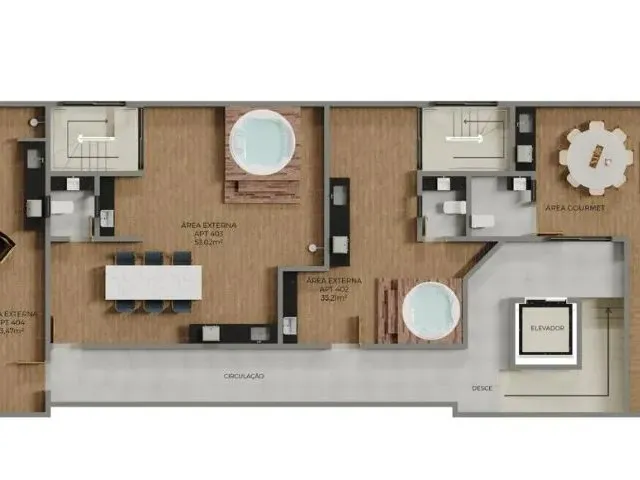 Imagem 4: Coberturas Duplex e Aptos de 2 Quartos, Prédio Elevador e Lazer, nos Bancários