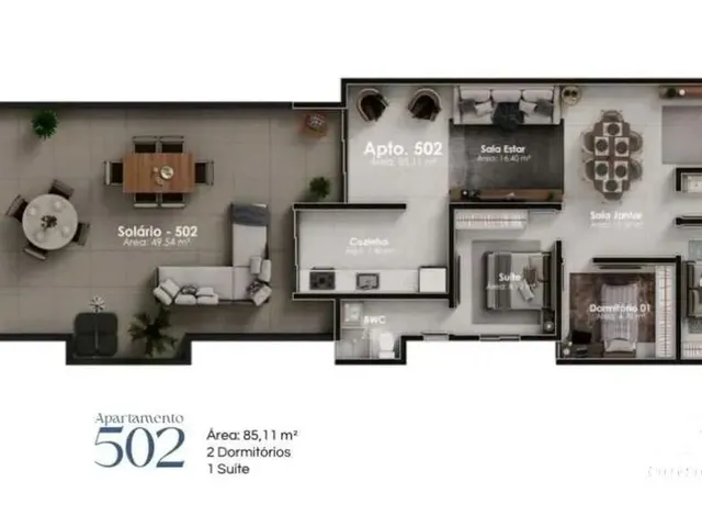 Imagem 8: Apartamento no Atiplano com Elevador - com 02 e 03 Quartos