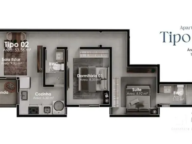 Imagem 7: Apartamento no Atiplano com Elevador - com 02 e 03 Quartos