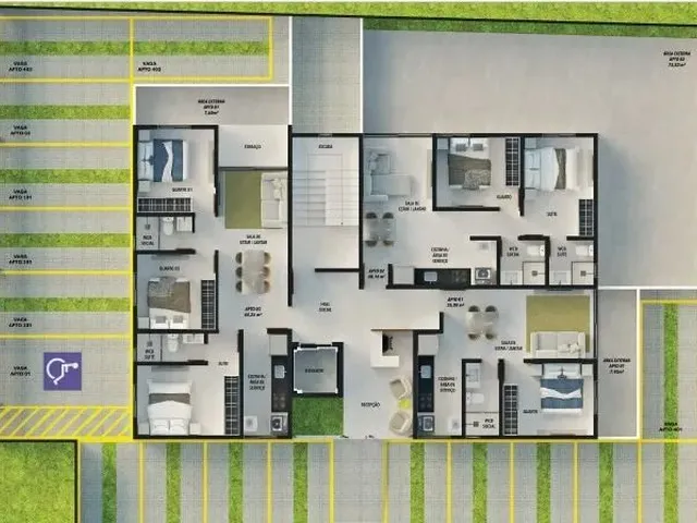 Imagem 7: Aptos de 2 e 3 Quartos, Prédio Piscina e Área Gourmet, Elevador, no Altiplano