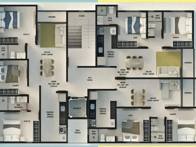 Imagem 8: Aptos de 2 e 3 Quartos, Prédio Piscina e Área Gourmet, Elevador, no Altiplano