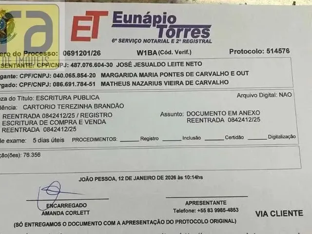 Imagem 8: Repasso Flat de Luxo Nascente a 80 Mts da Praia de Manaíra com Vista Mar Definitiva