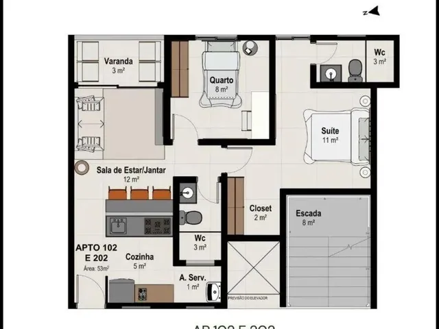Imagem 4: Apartamento com 2 Dormitórios À Venda, 62 M² por R$ 350.000,00 - Bessa - João