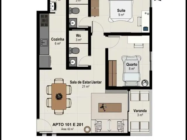 Imagem 15: Apartamento com 2 Dormitórios À Venda, 62 M² por R$ 350.000,00 - Bessa - João
