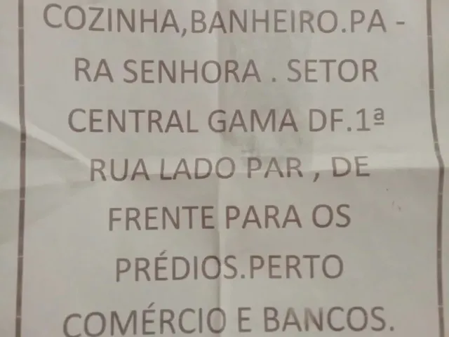 Imagem 1: Casa de Fundos Setor Central Gama Um Quarto Sala Coizinha