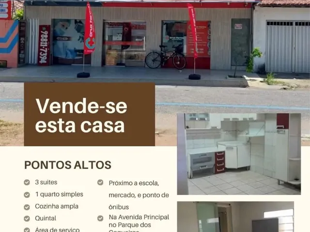 Imagem: A casa possui 4 Dormitórios, 3 Suítes, 4 Banheiros,