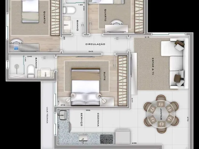 Imagem 6: Apartamento À Venda em Belo Horizonte, Cidade Nova, com 3 Quartos, 74,05M²