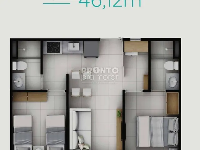 Imagem 1: Apartamento com 2 Quartos em Tamandaré