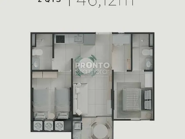 Imagem: Flat com 2 quartos em Carneiros