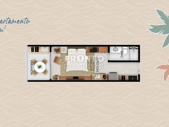 Imagem 1: Flat com 1 quarto em Centro