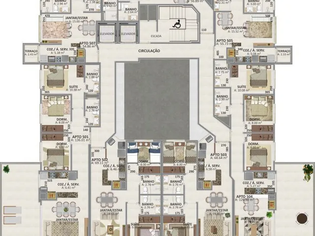 Imagem 5: Le Monde Apartamento com 3 dormitórios