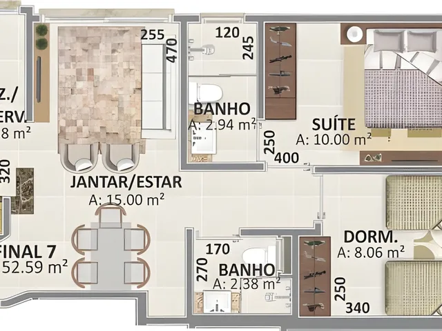 Imagem 8: Le Monde Apartamento com 3 dormitórios