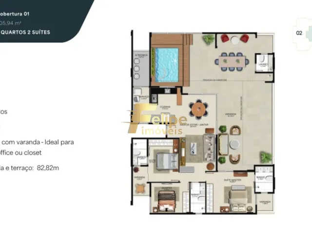 Imagem 4: NOVO EMPREENDIMENTO IMOBILIÁRIO! APARTAMENTO DE 03 QUARTOS, SENDO 01 SUÍTE, À VENDA NA