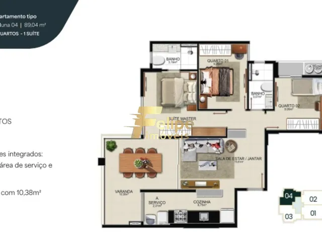 Imagem 15: NOVO EMPREENDIMENTO IMOBILIÁRIO! APARTAMENTO DE 03 QUARTOS, SENDO 01 SUÍTE, À VENDA NA