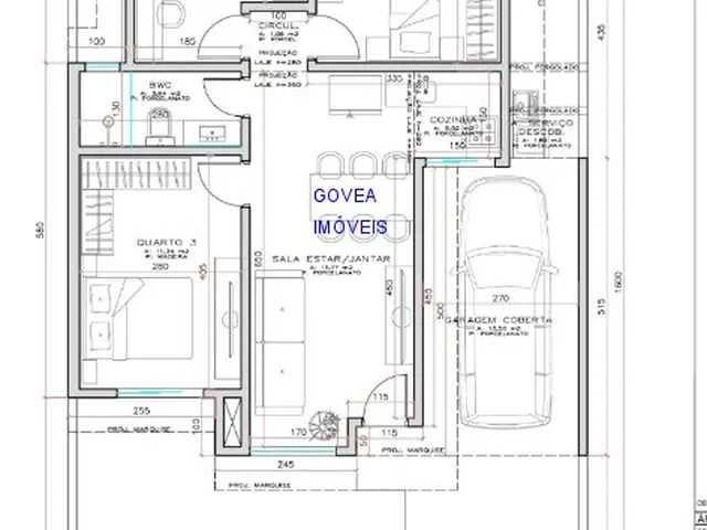 Imagem 5: CASA 3 QUARTOS, NOVA, CONTENDA-PR - TERRENO 9X16 - SALA, COZINHA, ÁREA DE SERVIÇO - 2