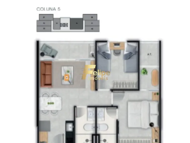 Imagem 3: MAIS NOVO EMPREENDIMENTO SURGINDO! APARTAMENTO DE 02 QUARTOS, SENDO 01 SUÍTE, LAZER