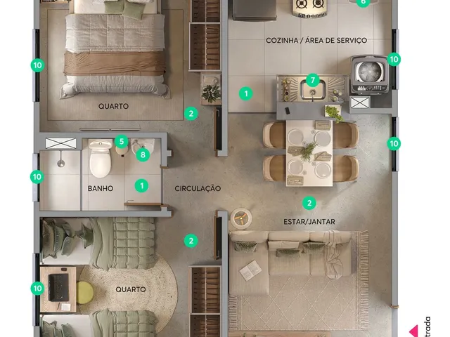 Imagem 16: Imperdível oportunidade de investimento em apartamento de 2 quartos no Condomínio