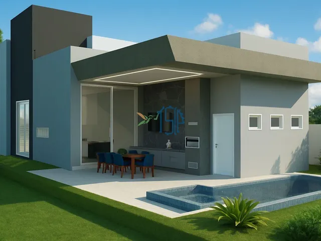 Imagem: A casa possui 3 Dormitórios, 3 Suítes, 4 Banheiros, 2