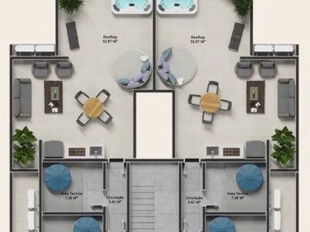 Imagem 4: Apartamento térreo de 3 Dormitórios com Gardem e Rooftop