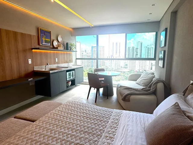 Imagem: O apartamento possui 1 Dormitório, 1 Suíte, 1 Banheiro, 1
