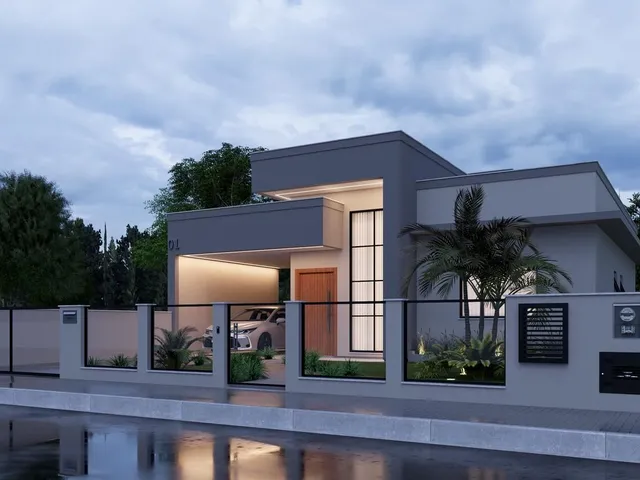 Imagem: Moderna Casa Alto Padrão com 3 Quartos