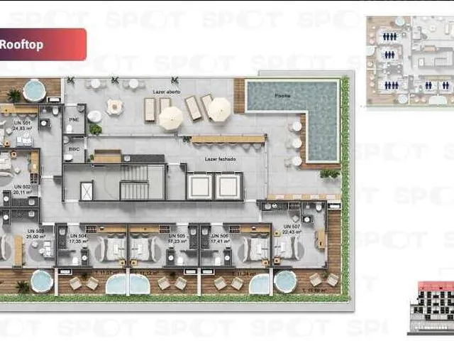 Imagem 9: Studio à venda em Florianópolis, Cachoeira do Bom Jesus, com 1 quarto, 15,42m²