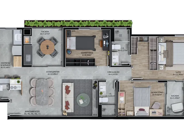 Imagem 4: Arte Acqua - Apartamento à venda no bairro Água Verde - Curitiba/PR