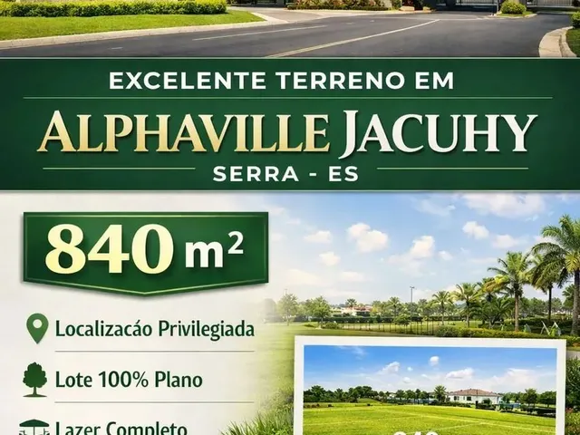 Imagem: Terreno À Venda no Alphaville Jacuhy Serra