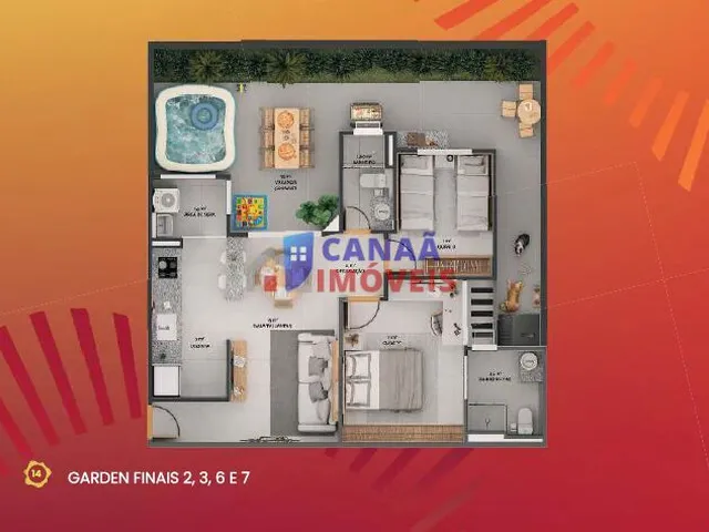 Imagem 14: SOLIS Residence - Apartamentos 2/4, 1 suíte, sacada, elevador c/ 60m² C/ entrada