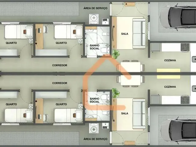 Imagem 16: Casa com 3 Dormitórios À Venda, 70 M² por R$ 340.000,00 - Parque Real - Pouso Alegre/Mg
