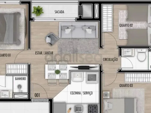 Imagem: Apartamentos na Planta a Venda no Coração