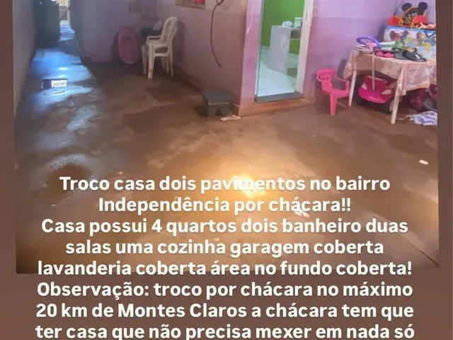 Imagem: Troco Casa por Chácara