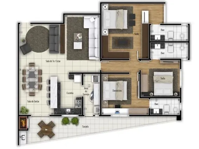 Imagem 6: Apto. Centro, san Blas,3 Quartos com Suites, Sacada com Churrasqueira, 2 Vagas Garagens