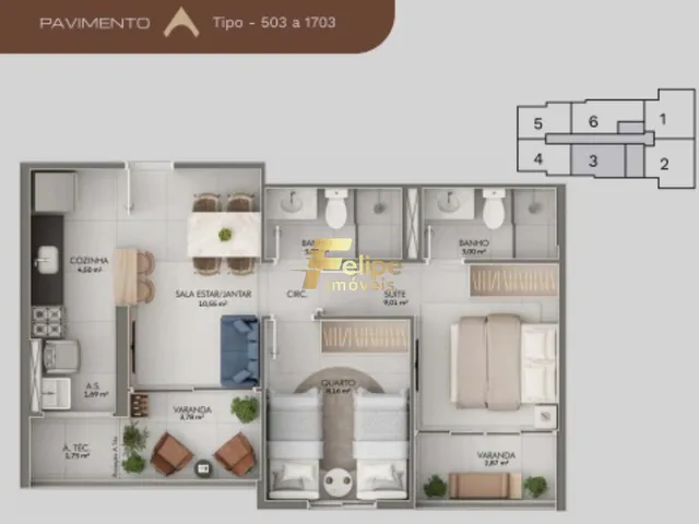 Imagem 5: MAIS NOVO EMPREENDIMENTO SURGINDO! APARTAMENTO DE 03 QUARTOS, SENDO 01 SUÍTE, LAZER