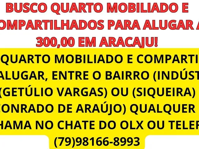 Imagem: Procuro Quarto Mobilhado e Compartilhado